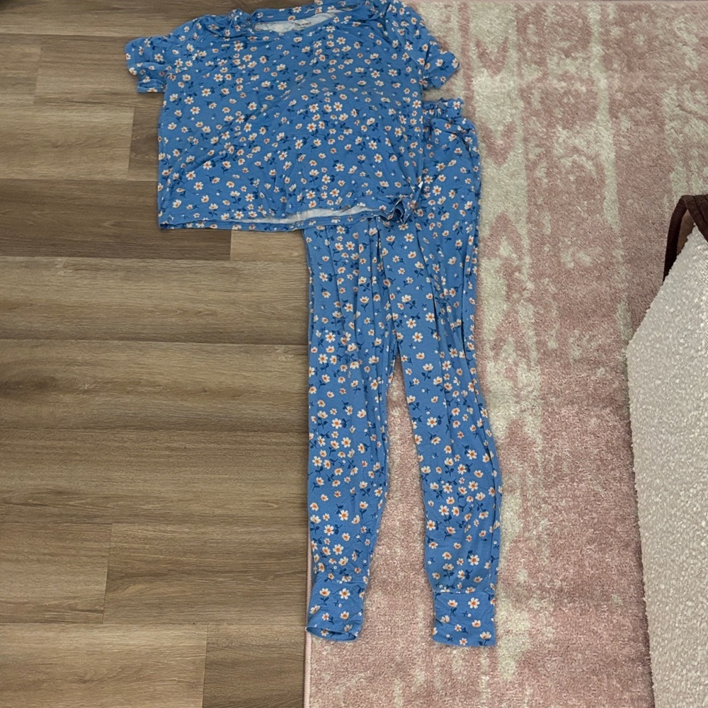 Blue Floral posh peanut Pajamas